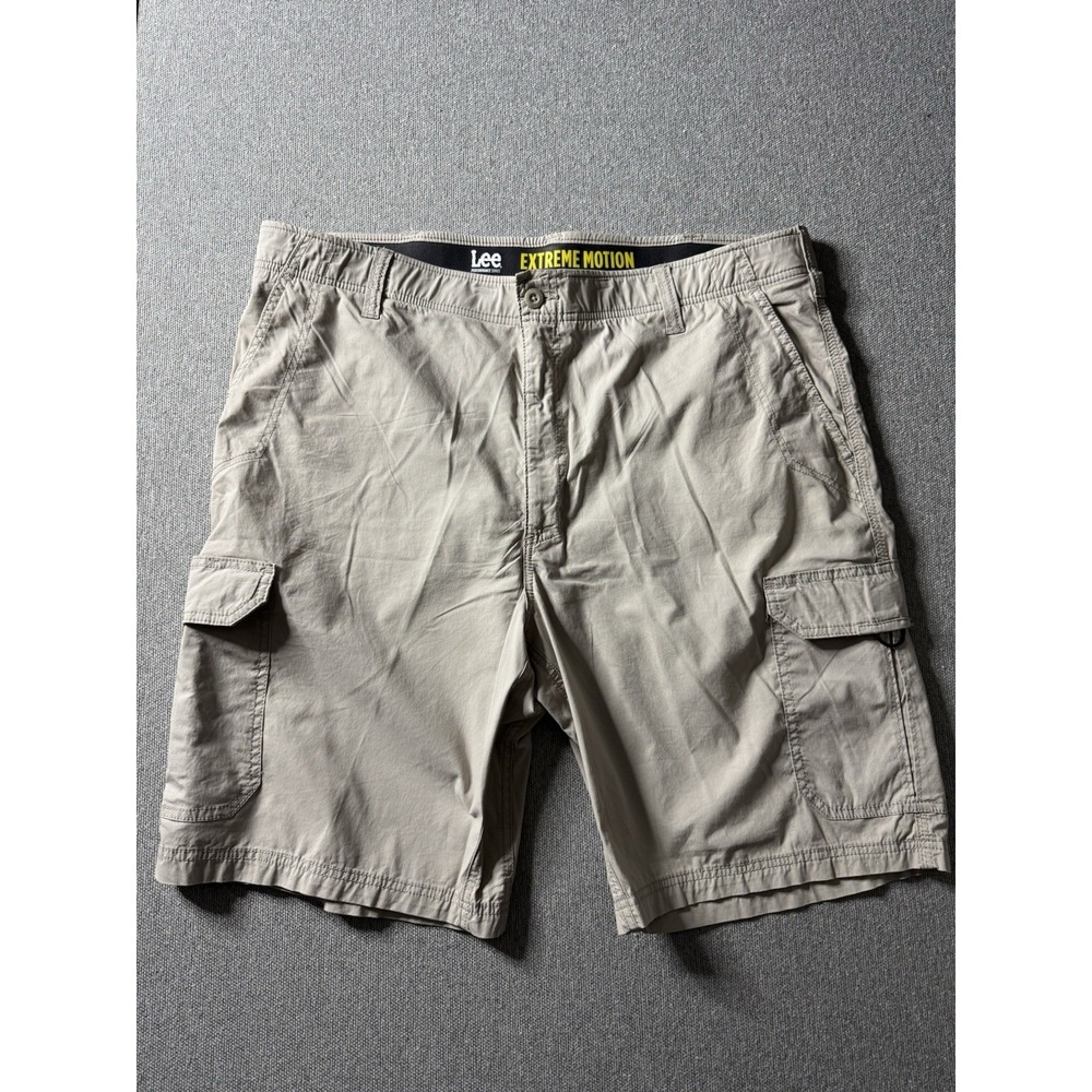 Lee Extreme Motion Khaki Pants Men's Cargo 42 Stretch Comfort Waistband, Utility